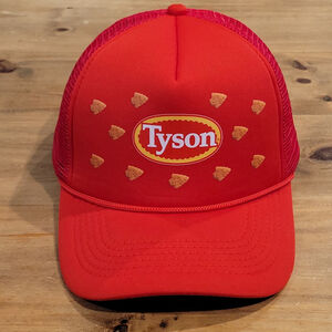 Tyson Chicken Trucker Hat Snapback Red Nuggets Arrow Head Logo One Size